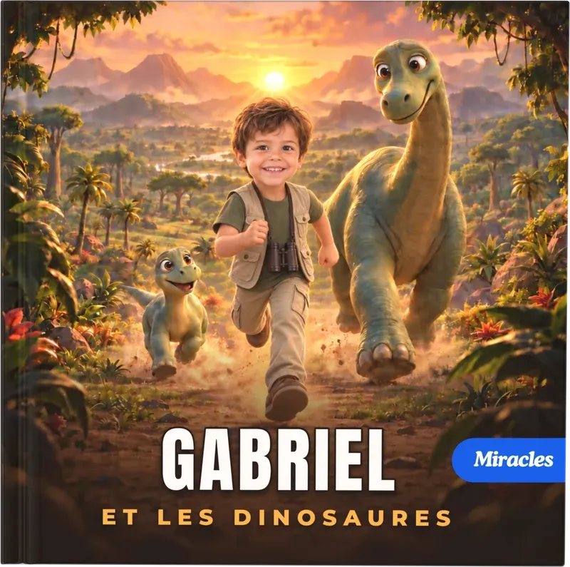 La couverture de « Gabriel et les dinosaures » de Miracles